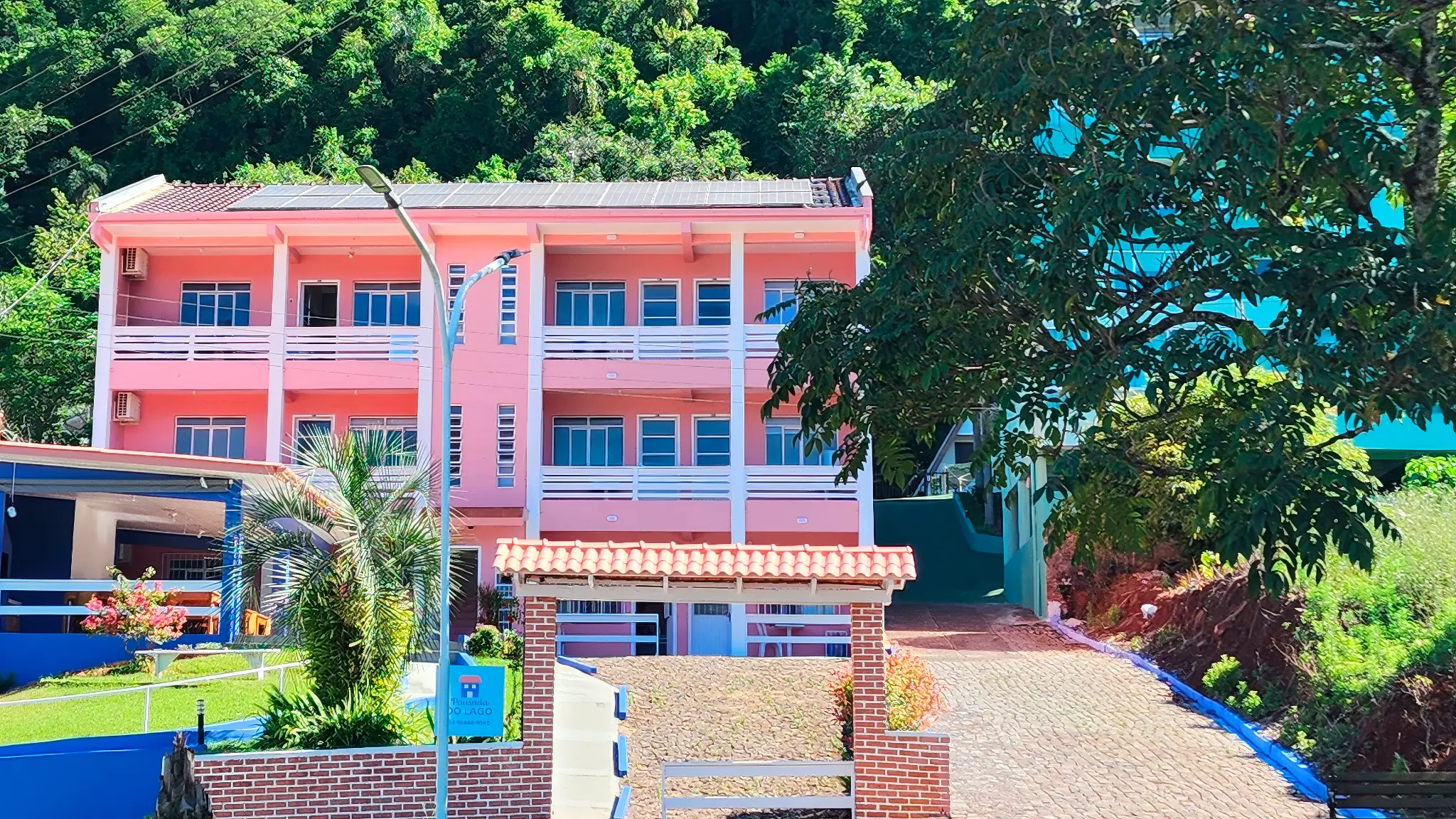 Fachada da Pousada do Lago em Marcelino Ramos